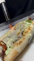 Baguete de camarão com cream cheese